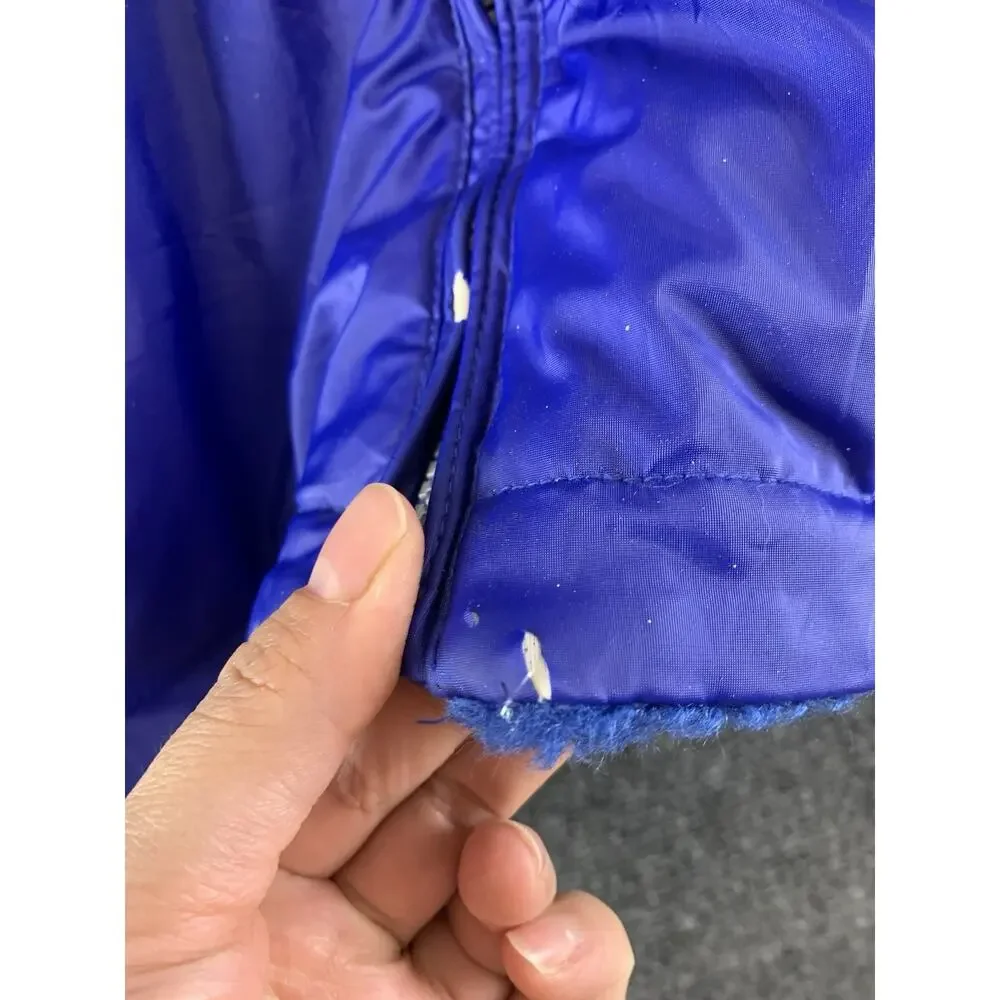 VTG? Girl Cooper Key Reversible Coat Jacket Faux Fur Blue Size 7/8